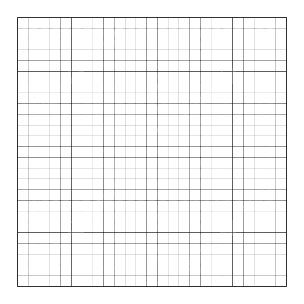 Photoshop Template 5x5 Grid Graph Paper