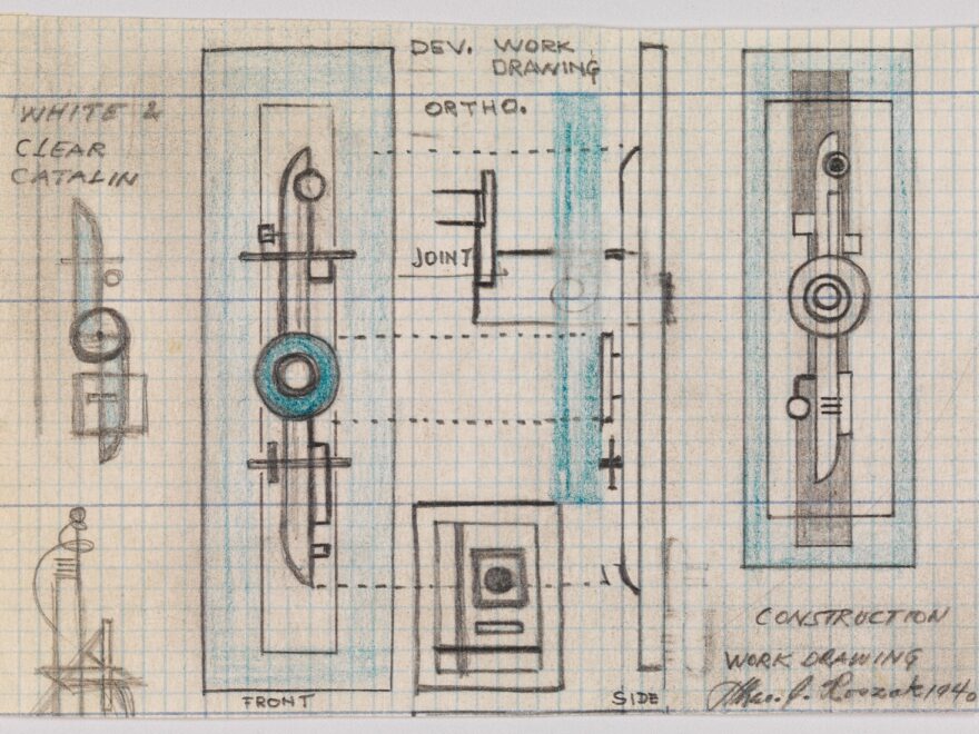 Theodore Roszak Construction Work Drawing Vertical Construction Whitney Museum Of American Art
