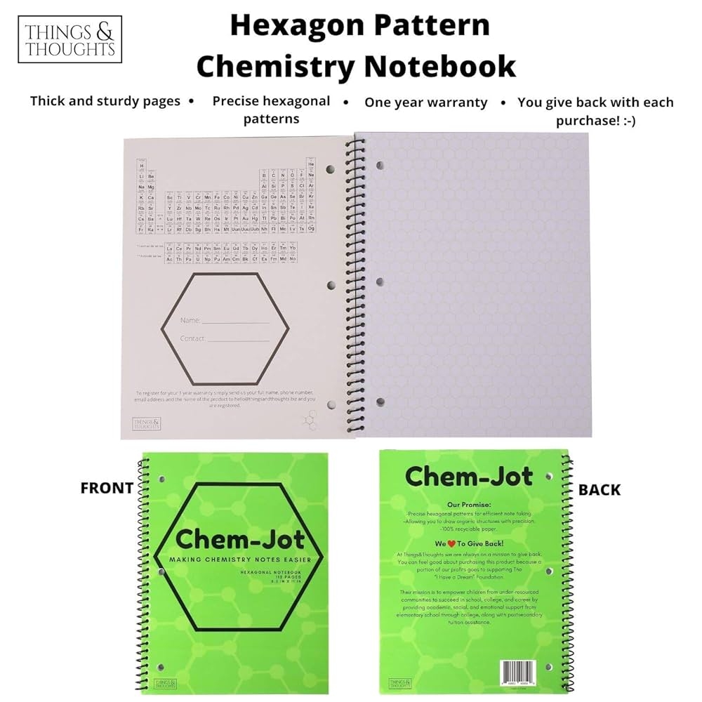 Things Thoughts Hexagonal Graph Paper Notebook Composition Workbook For Organic Chemistry And BioChemistry 5 Hexagon Shapes Per Square Plus A Structure Stencil Template 0860002928555 Amazon Office Products Things Thoughts Hexagonal Graph Paper Notebook Composition Workbook For Organic Chemistry And BioChemistry 5 Hexagon Shapes Per Square Plus A Structure Stencil Template 0860002928555 Amazon Office Products