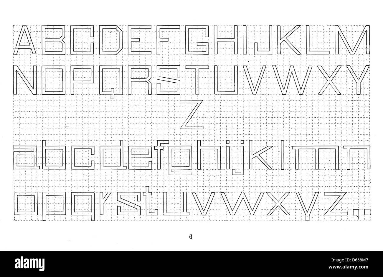 Example Lettering With A Graphing Paper