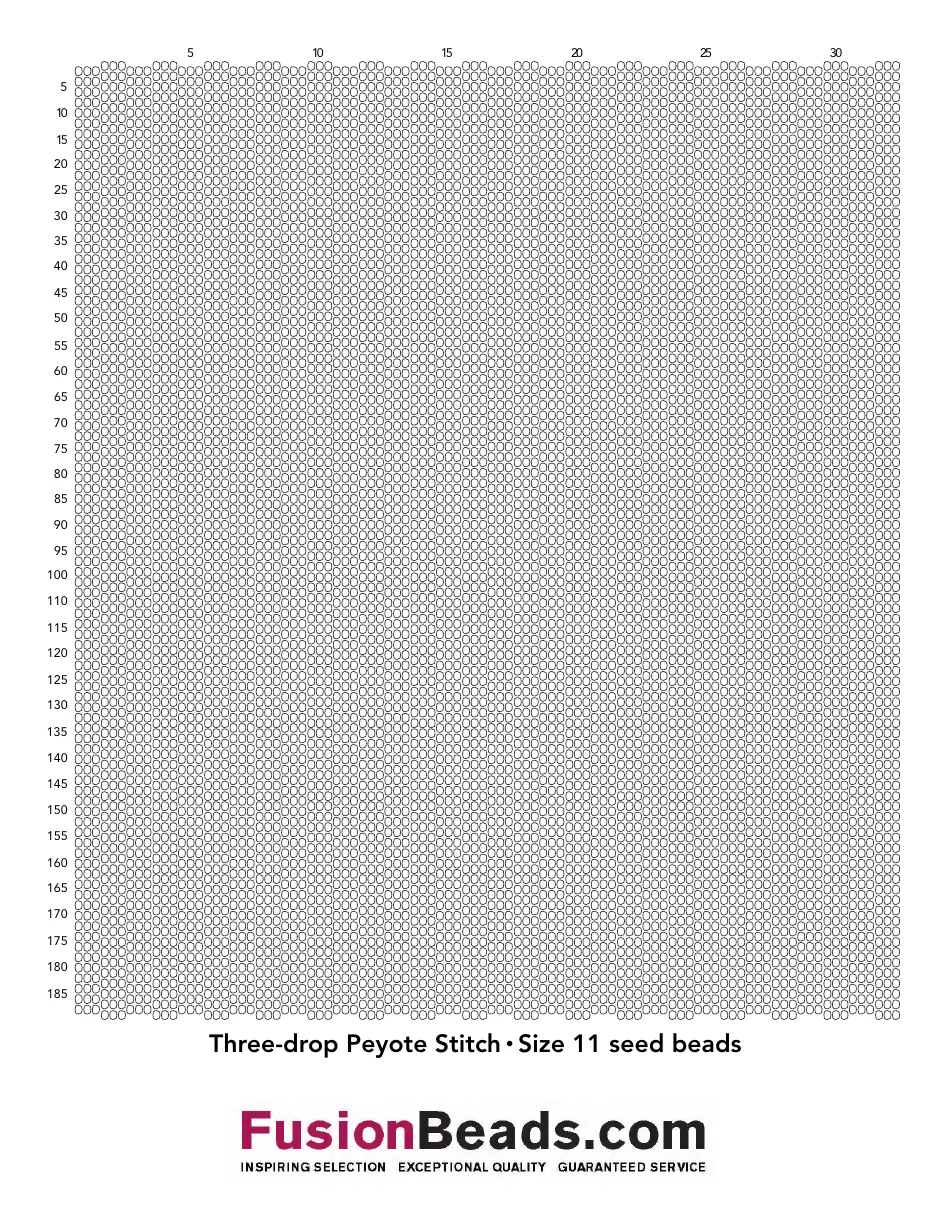 Three Drop Peyote Stitch Graph Paper Size 11 Seed Beads Download Printable PDF Templateroller