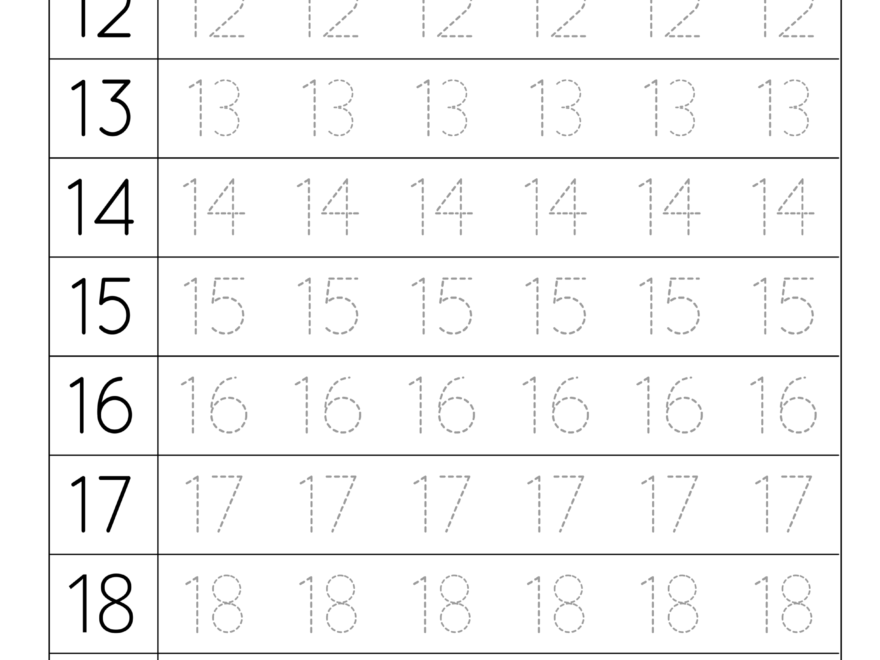 Tracing Numbers Free Printable Practice PDF Worksheets Free Printables Monograms Design Tools Patterns DIY Projects