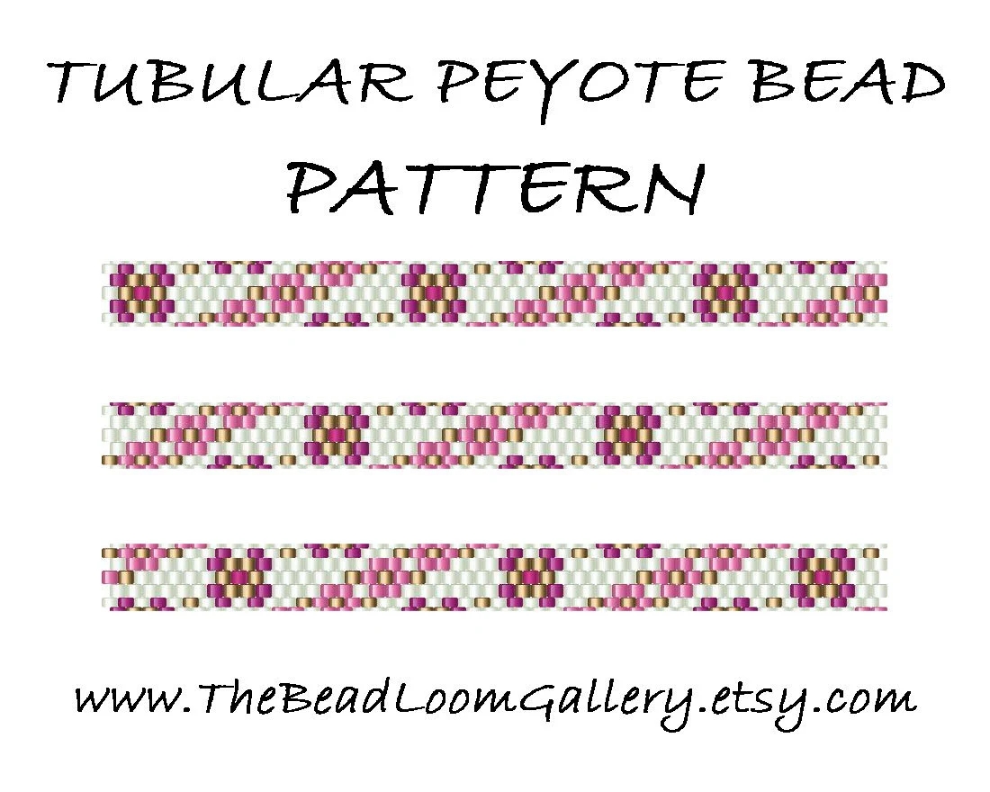 Tubular Peyote Bead PATTERN Vol 36 PDF File PATTERN 4 Variations Etsy