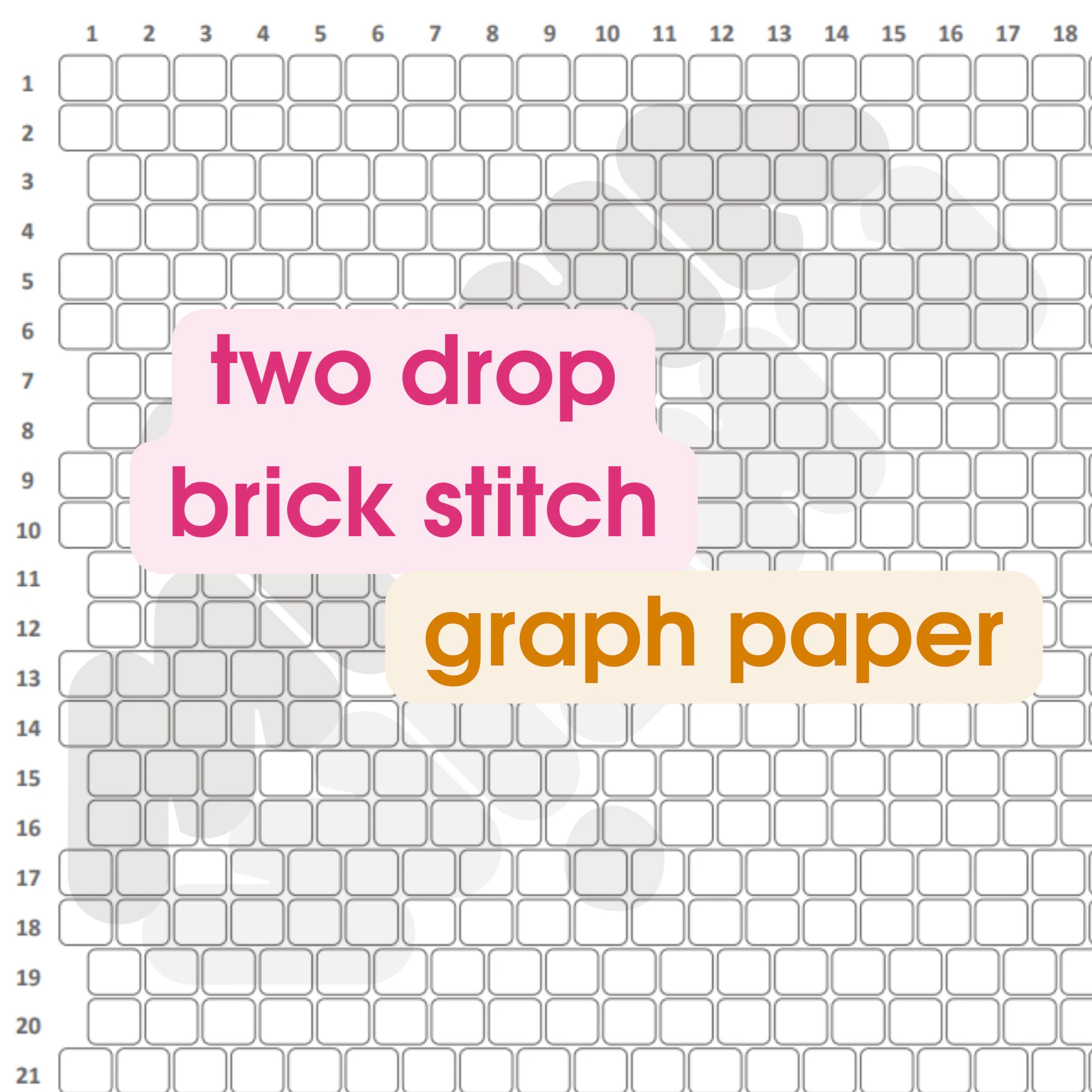 2-Drop Peyote Graph Paper