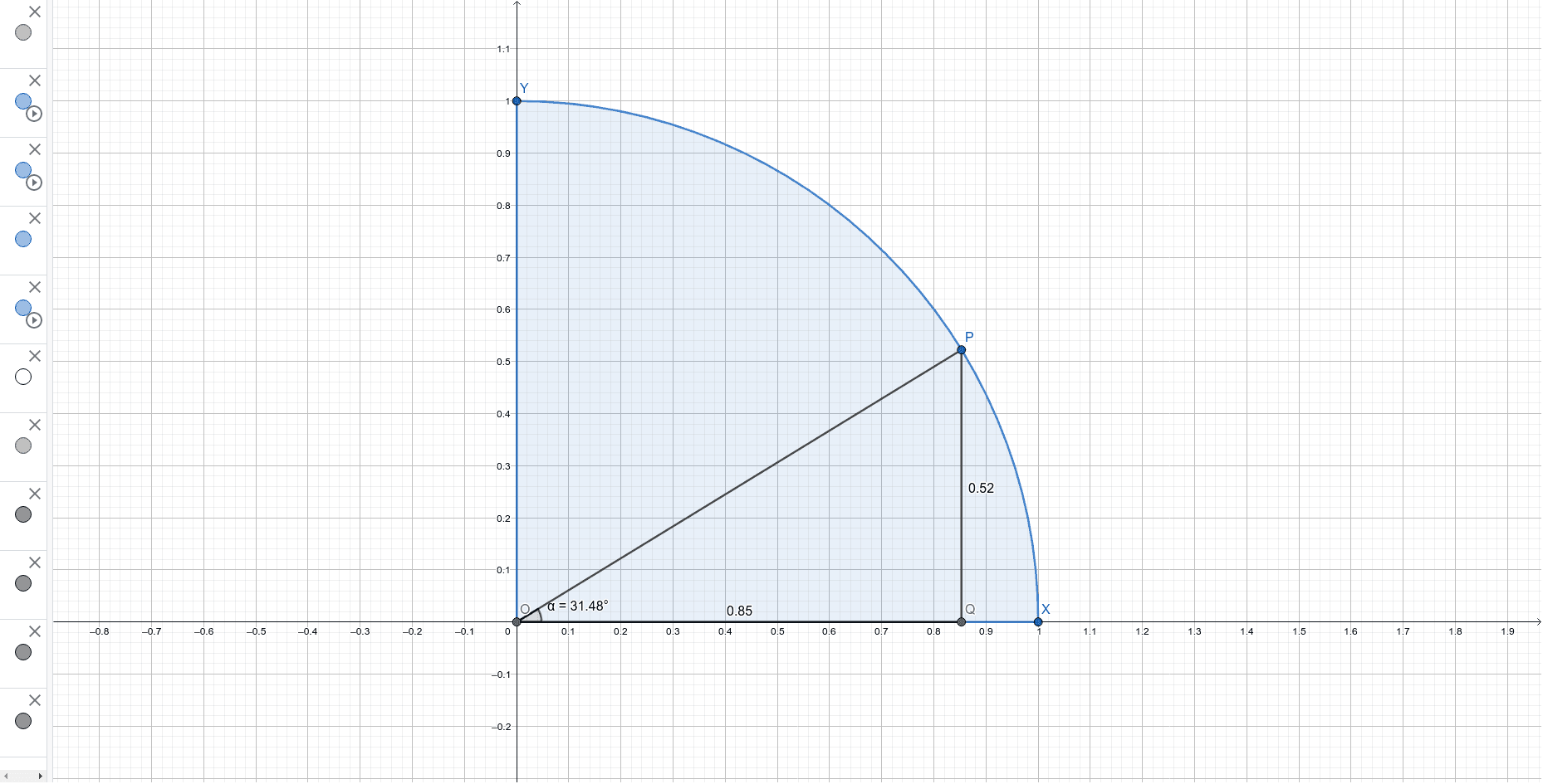 Additive Graph First Quadrant