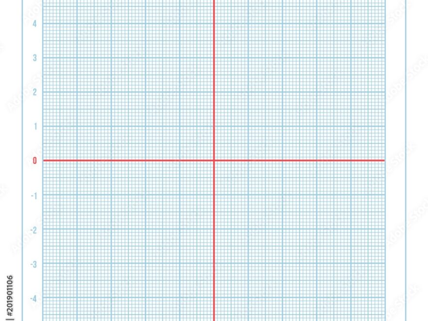 Vector Blue Metric Graph Paper With Coordinate Axis 1mm Grid Accented Every Centimeter Stock Vector Adobe Stock