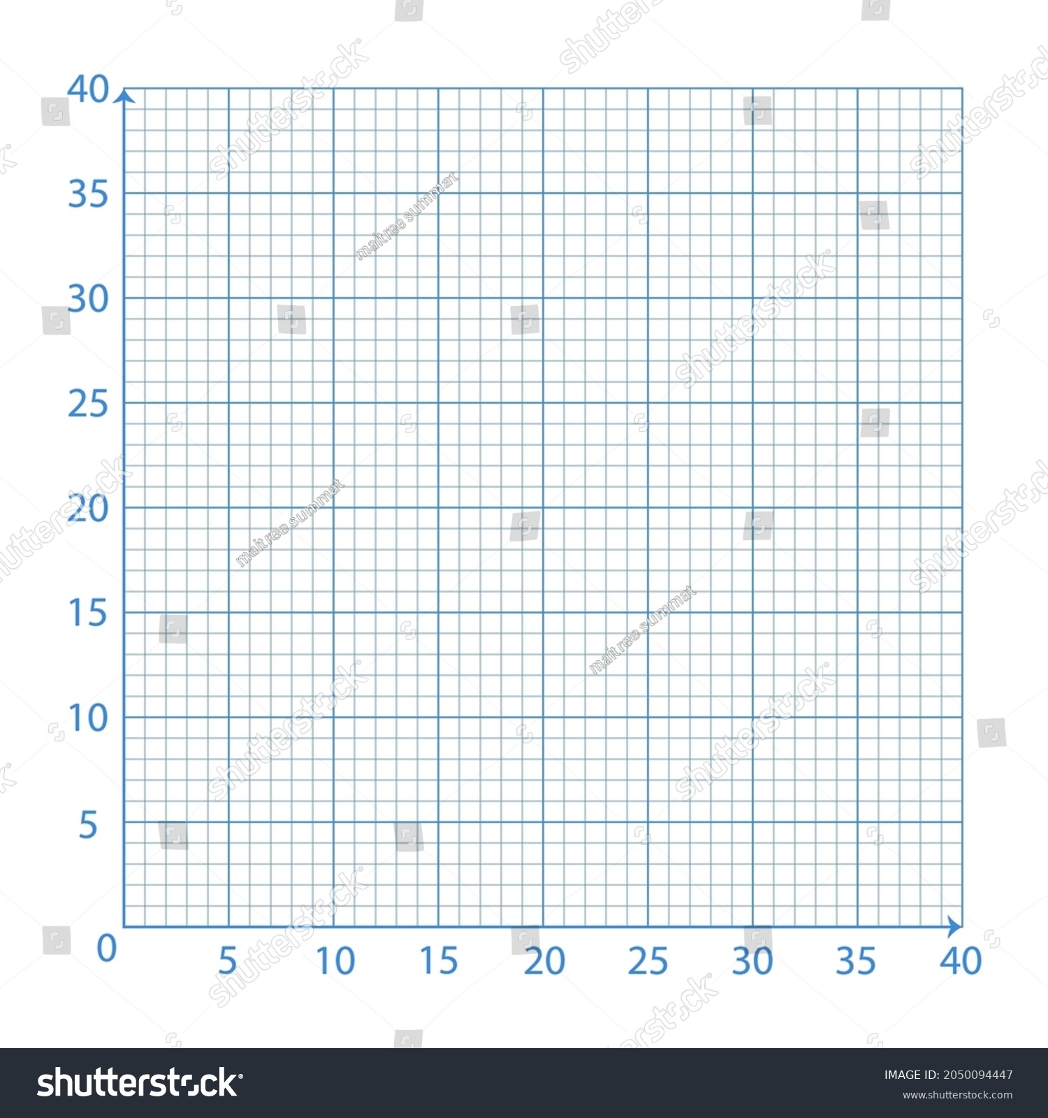 White Graph Paper Blue X axis Y axis Stock Vector Royalty Free 2050094447 Shutterstock