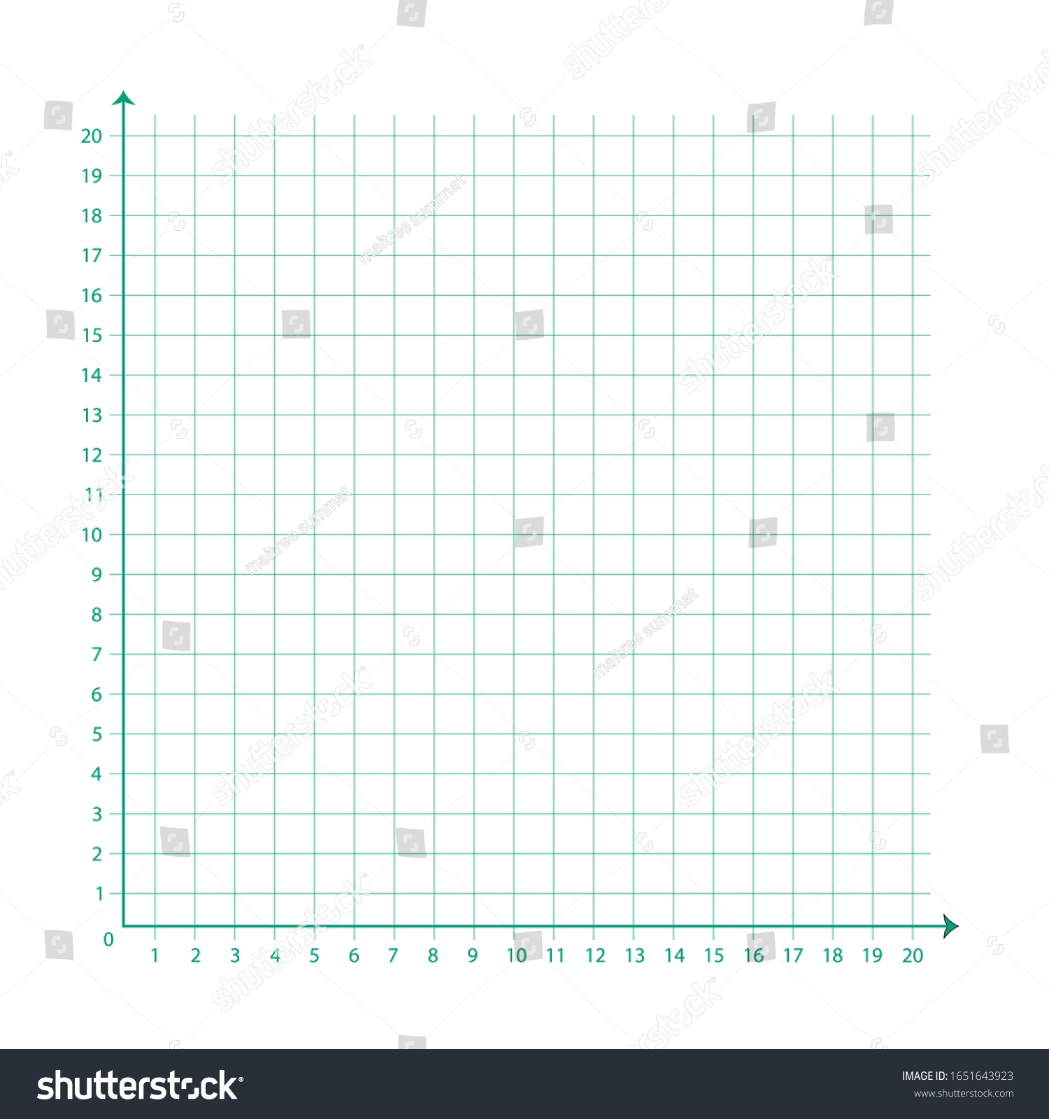 White Graph Paper Green Graph Lines Stock Vector Royalty Free 1651643923 Shutterstock