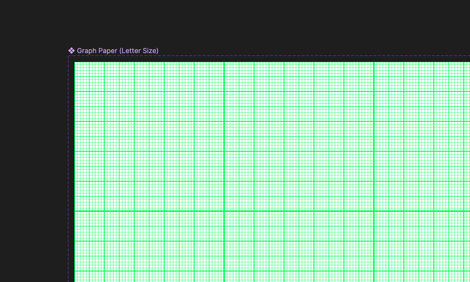 Whitelines Graph Paper Template Figma