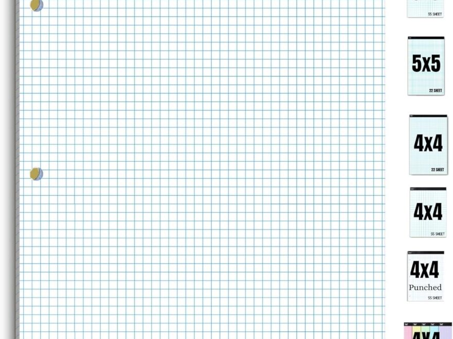 Wide Rules Graph Paper Graphing Paper 8 5 X 11 Legal Pad Graph Paper Pad 6 Pack Graph Paper Notepad
