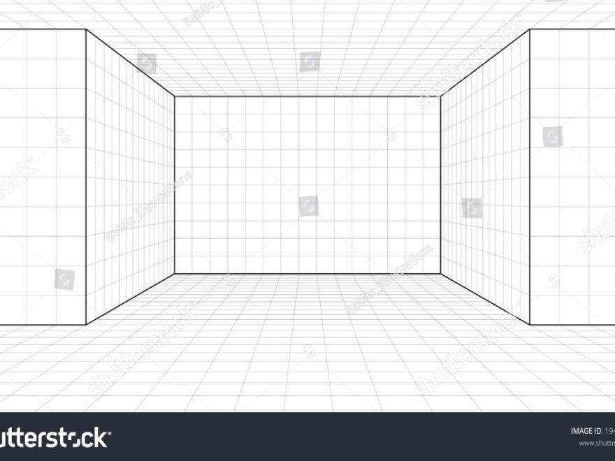 Wide Space Room Perspective Grid Paper Stock Illustration 1949507659 Shutterstock