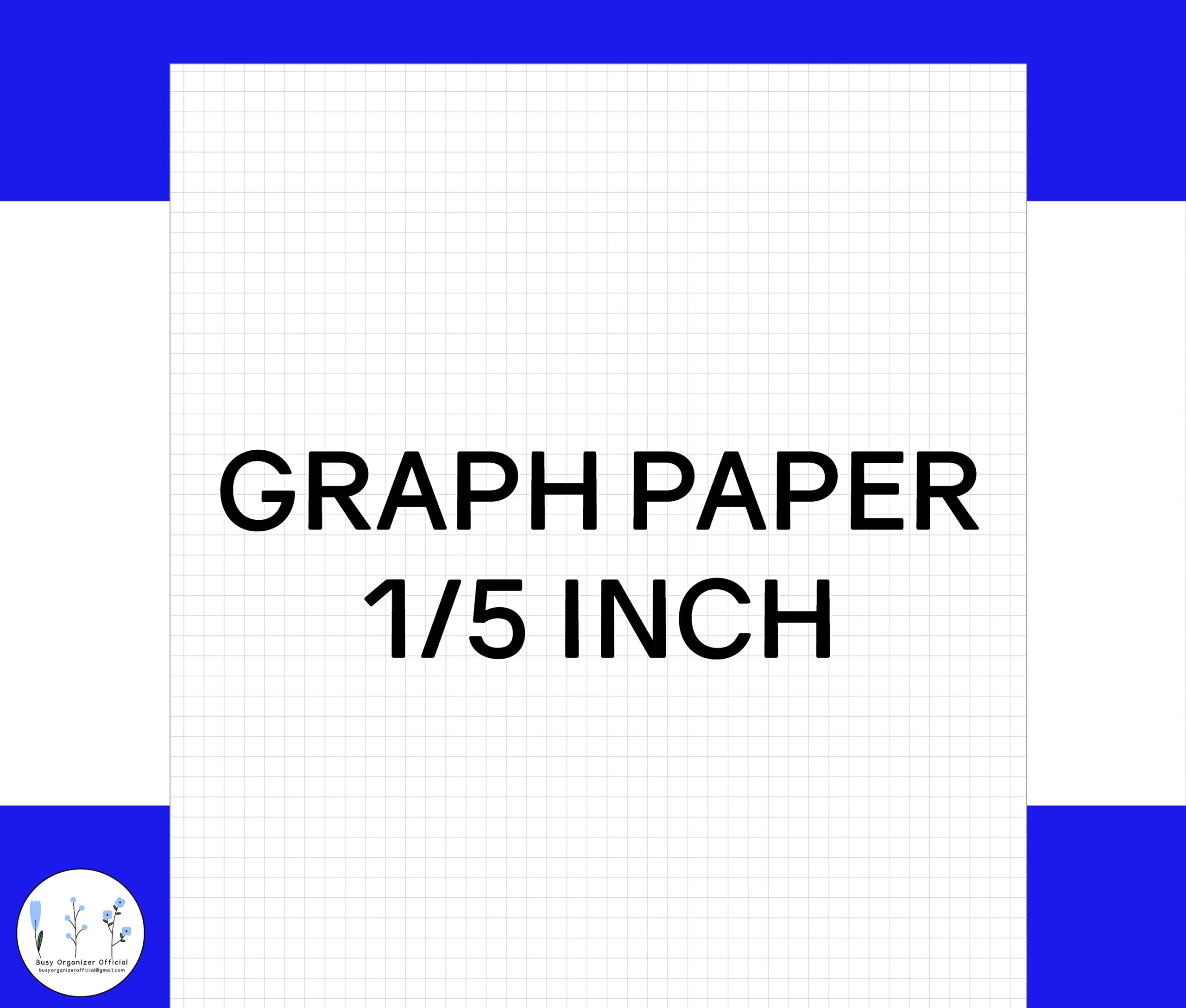1 5 Graph Paper Printable Full Page 8 5 X 11 Pdf Digital Instant Download Etsy
