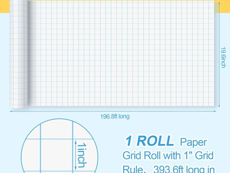 1 Roll 1 Large Grid Paper Graph Paper Roll 19 7 Inch X 197ft Drafting Paper EBay