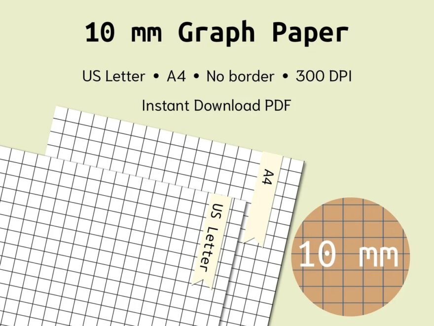 10 Mm Graph Paper PDF Etsy