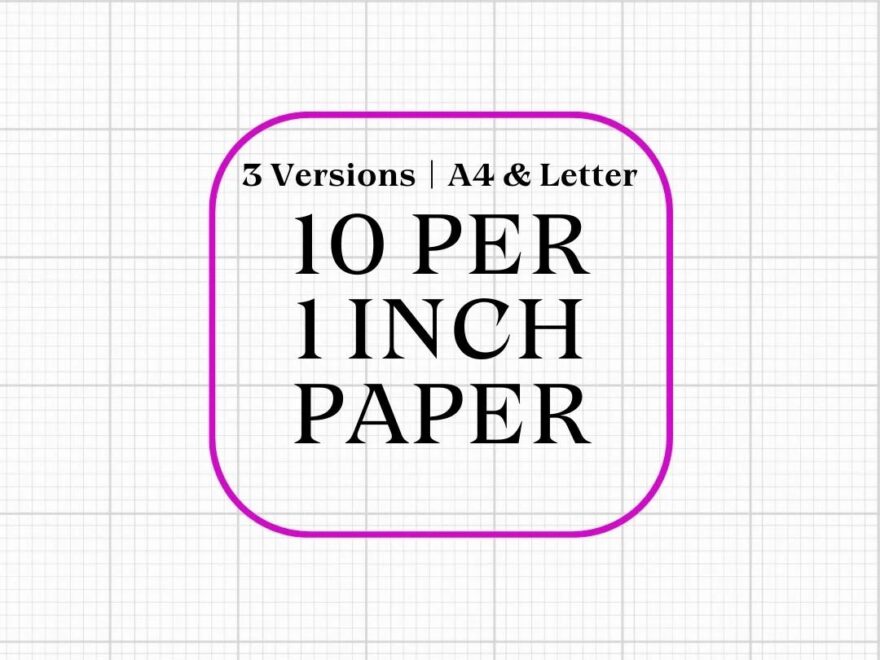10 Squares Per Inch Graph Paper 10x10 Graph Paper Printable Graph Paper Cross Stitch Paper A4 Letter Printable Grid Paper Helpful Etsy