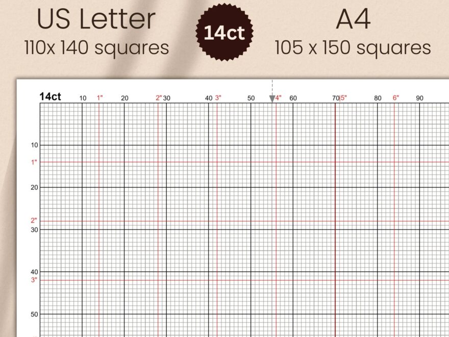 11 22 Count Graph Paper Bundle With Inch Grid printable PDF Etsy