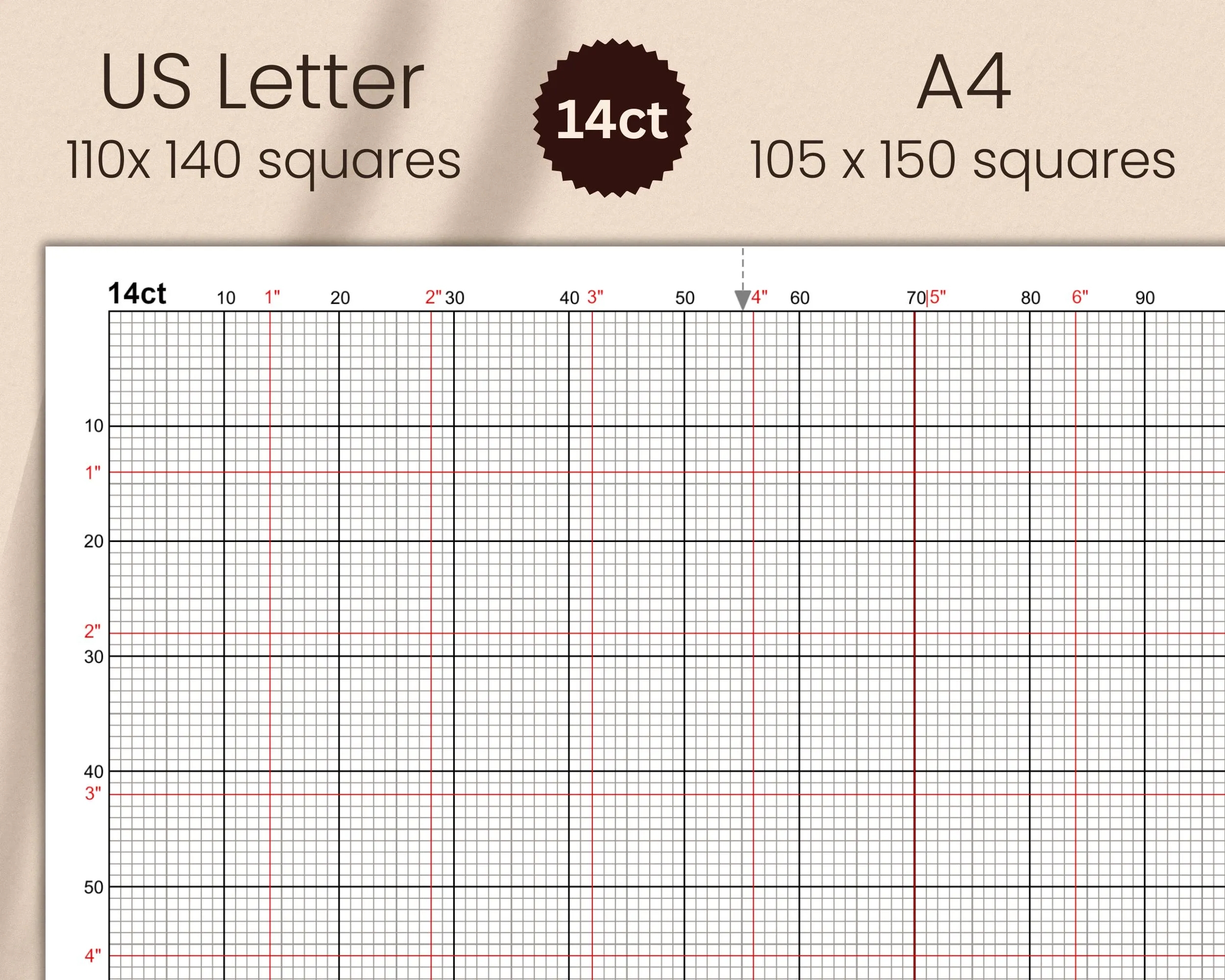 11 22 Count Graph Paper Bundle With Inch Grid printable PDF Etsy