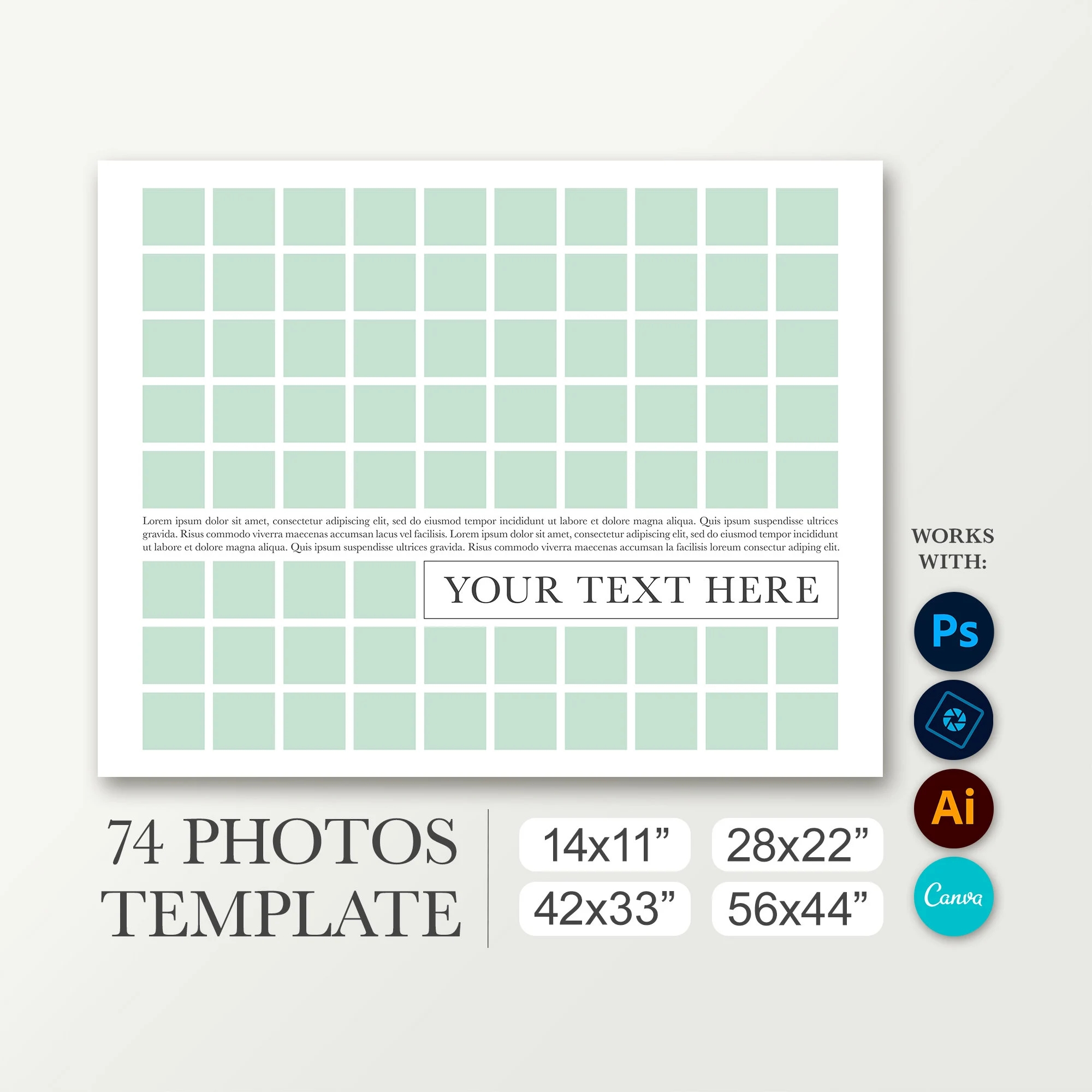 Printable Graphing Paper Template 33x42