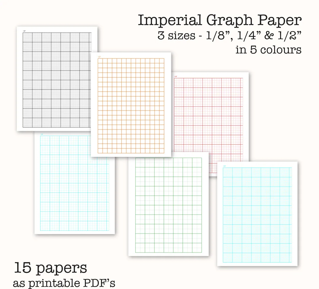 15 Imperial Measure Graph Papers Inch Graph Paper Digital Graph Paper PDF Printable Instant Download Etsy 15 Imperial Measure Graph Papers Inch Graph Paper Digital Graph Paper PDF Printable Instant Download Etsy