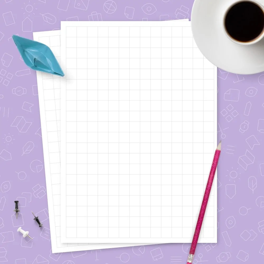 1cm Graph Paper Printable Pages Blue Template Printable PDF