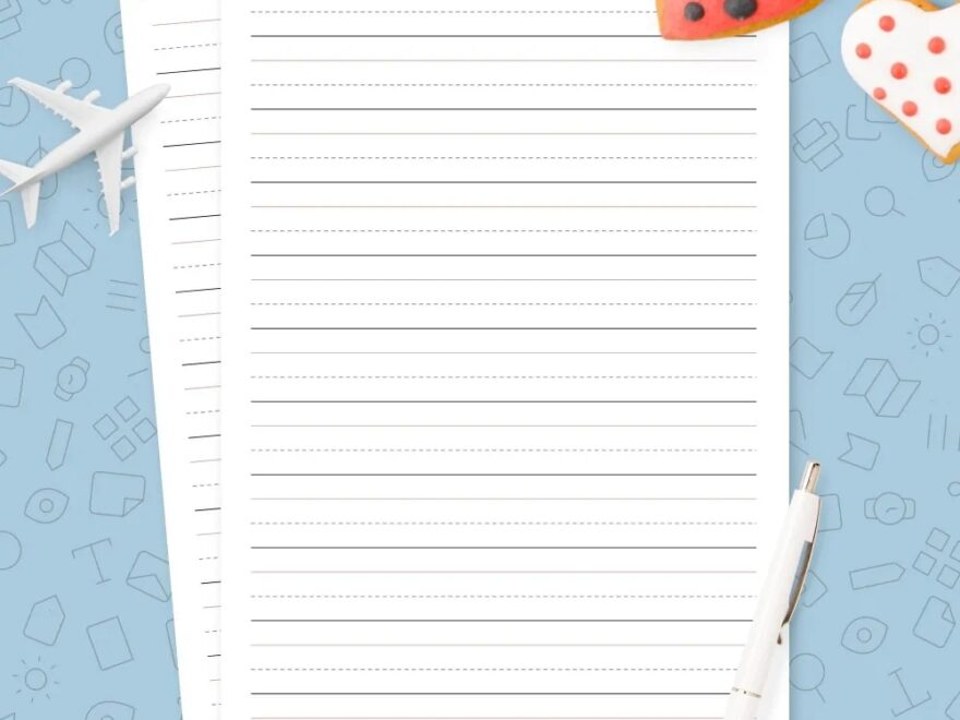 3 4 Inch Rule Handwriting Paper Template Printable PDF