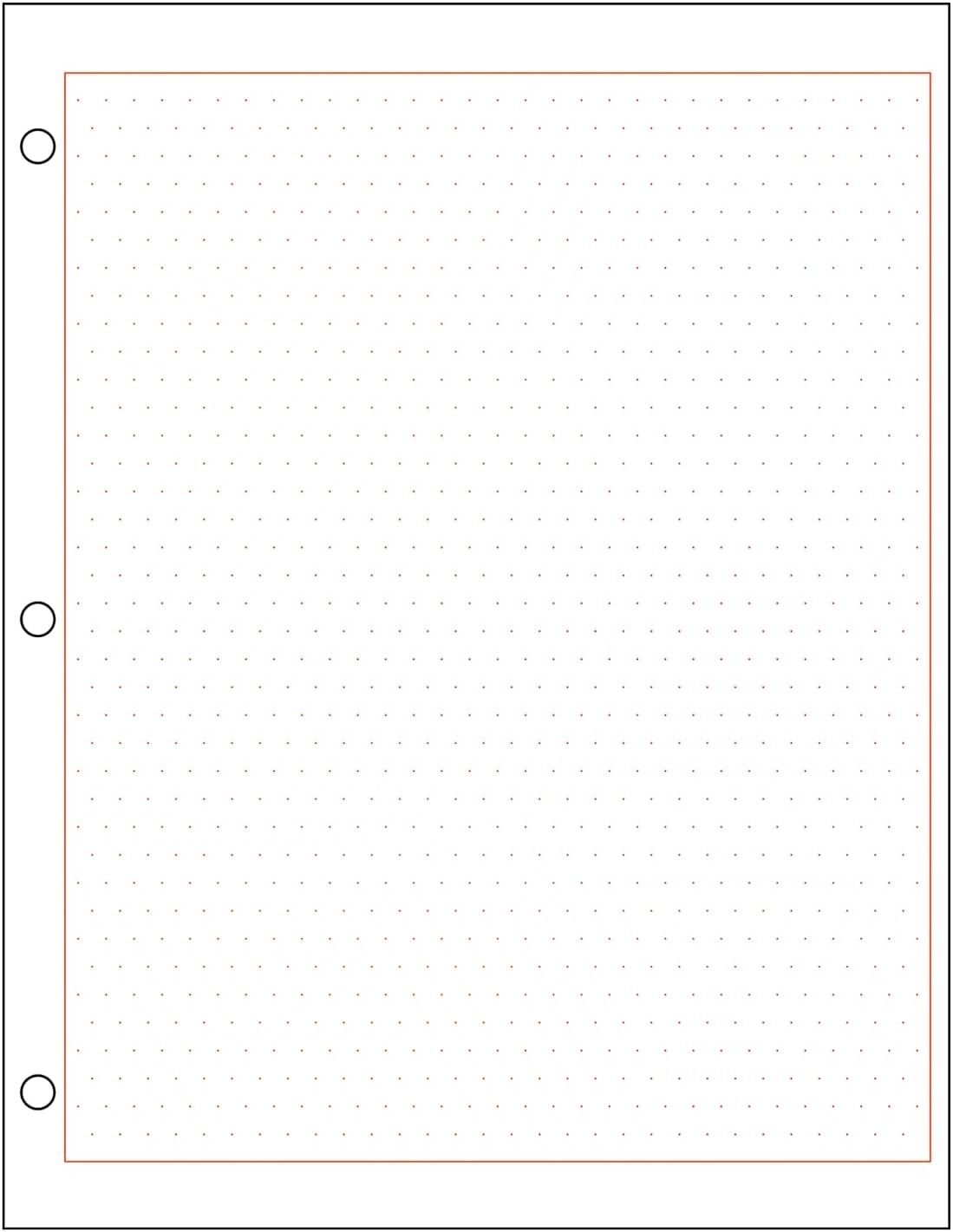 3 Hole Punched Lined Paper 3 GRID GRAPH PAPER 1 8 RED 500 Sheet Ream Geyer Instructional Graph Paper Hole Punched