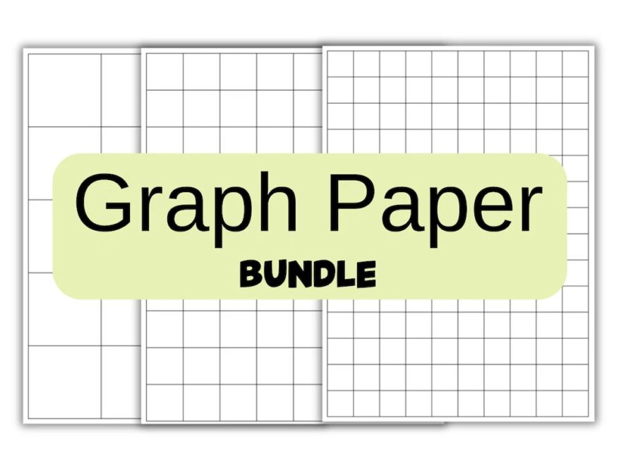 3 Sizes 1 Inch 2 Inch 3 4 Inch Squares Graph Paper Grid Paper Etsy