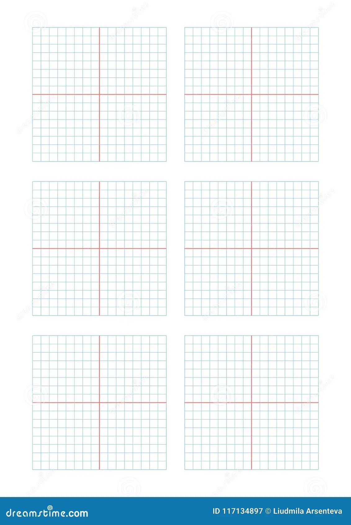 A Set Of Cartesian Coordinate Systems On Blue Graph Paper With C Stock Vector Illustration Of Design Draft 117134897