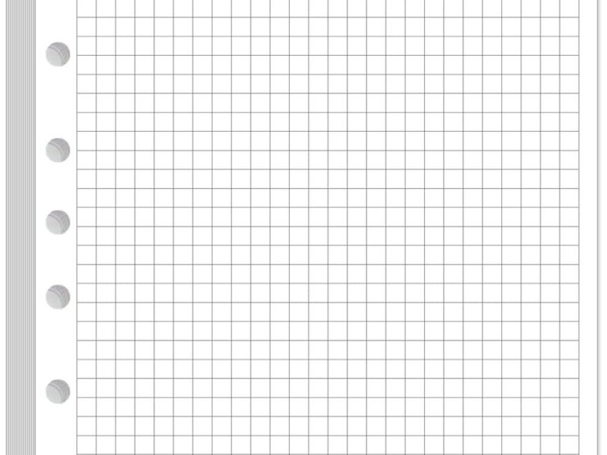 A5 Grid Refill Paper 7 Hole Loose Leaf 100 Sheets 5 8 x8 3 100gsm EBay