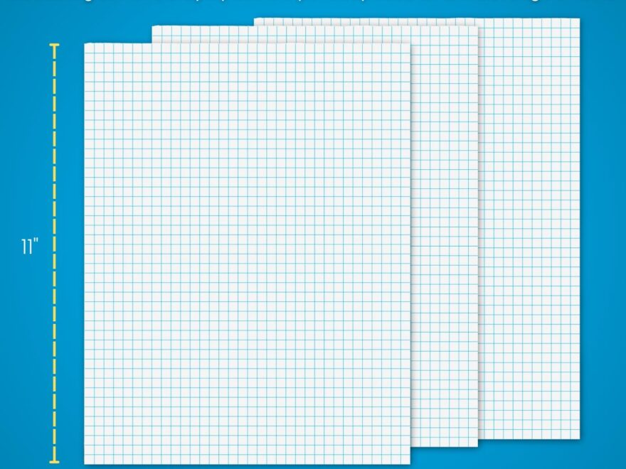Amazon 1InTheOffice Graph Pads 8 5 X 11 Quadrille Pad 8 5 X 11 50 Sheets Pad 6 Pack Office Products