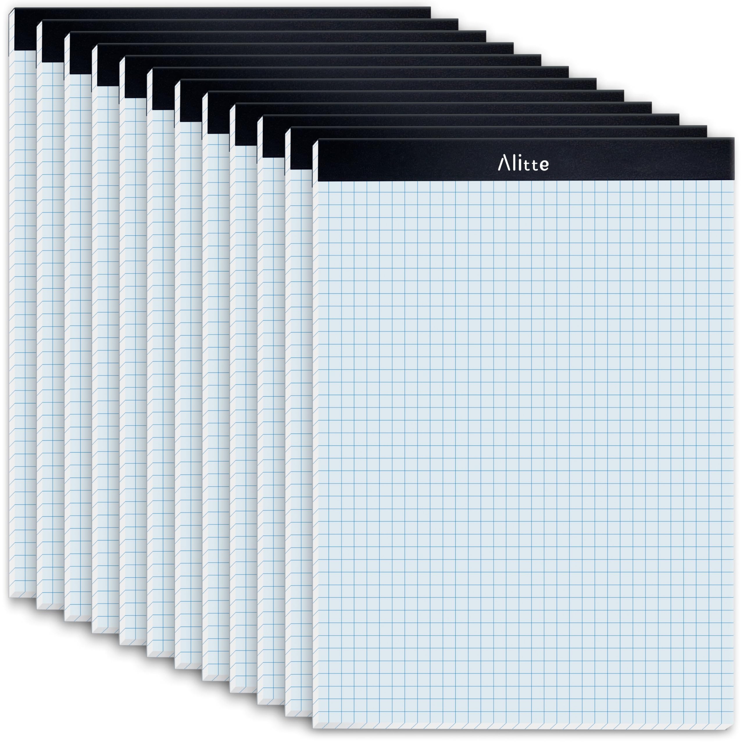 Amazon Alitte Graph Paper Pad Pack Of 12 White Letter Size 4x4 Quad Grid Paper Easy Tear Perforations 8 5 X 11 Cardboard Backing Graph Notepads For School Office 50 Sheets Per Pad Office Products