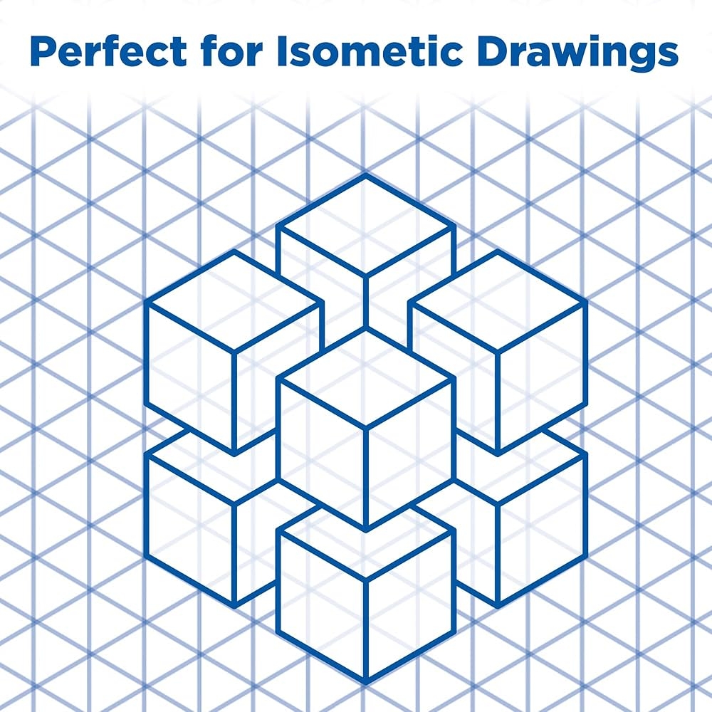 Amazon ALVIN Isometric Paper Pad 30 Sheets Of 8 1 2 X 11 Model 1242 1 Drafting And Graph Paper 20 Pound Acid Free Paper Craft Supplies Office Products