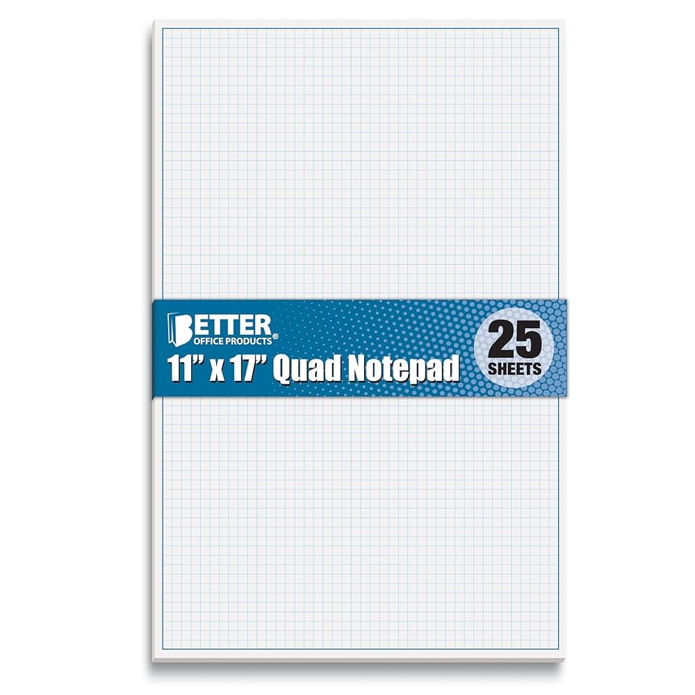 Amazon Better Office Products Graph Paper Pad 17 X 11 25 Sheets Blue Line Border Blueprint Paper Double Sided White 4x4 Blue Quad Rule Easy Tear Sheets Grid Paper Graph Paper Amazon Better Office Products Graph Paper Pad 17 X 11 25 Sheets Blue Line Border Blueprint Paper Double Sided White 4x4 Blue Quad Rule Easy Tear Sheets Grid Paper Graph Paper