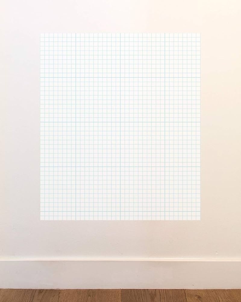 Amazon BLIK Graph Paper Dry Erase Removable Wall Decal Clever Whiteboard Alternative Easy Peel And Stick Design Semi gloss Dry Erase Finish 20 X 26 Inches Office Products