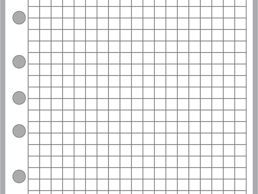 Amazon Classic Size Graph Paper Refill 0 25 Grid Sized And Punched With 7 Holes For 7 Ring Notebooks Such As Franklin Etc 5 5 X 8 5 Office Products