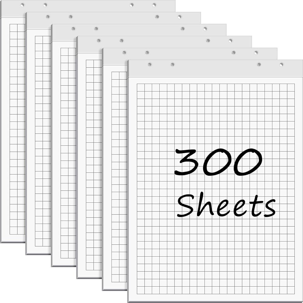 Amazon Ctosree 6 Pack Anchor Chart Paper 23 X 32 Inch Lined Easel Pad 50 Sheets pad Grid Chart Poster Large Easel Paper For Teacher Walls Whiteboards Office Supplies Grid Style Office Products