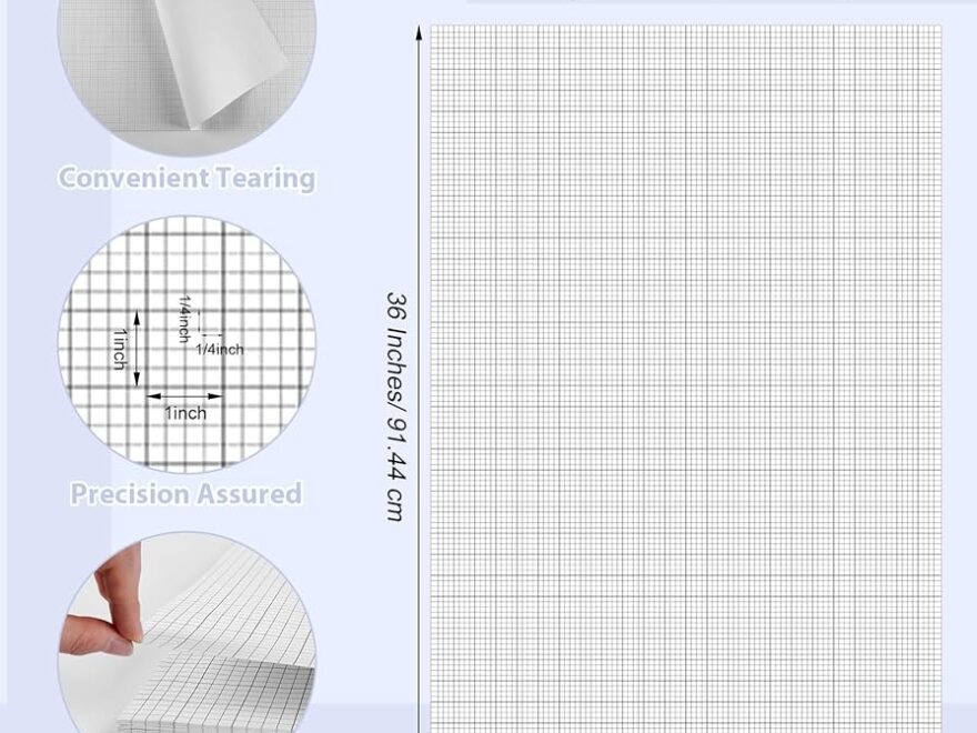 Amazon Gisgfim 50 Sheets Large Graph Paper 24 X 36 In Graph Paper Pad 1 4 In Ruled Large Grid Paper Sheet Blueprint Paper Engineering Paper Poster Paper For Architect Designer Mathematician Draftsman Office Products