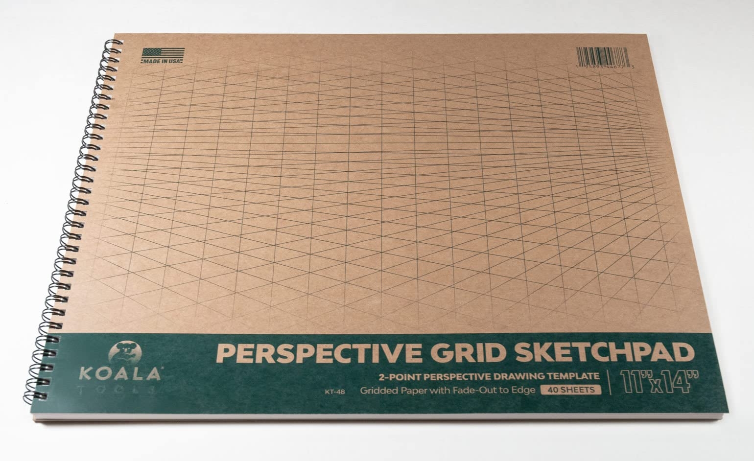 Amazon Koala Tools 40 Sheet Sketch Pad For 2 Point Perspective Drawing Spiral Bound Gridded Graph Paper For Interior Room Design Industrial Architectural And 3D Design 11 X 14 Inches Arts Crafts Sewing