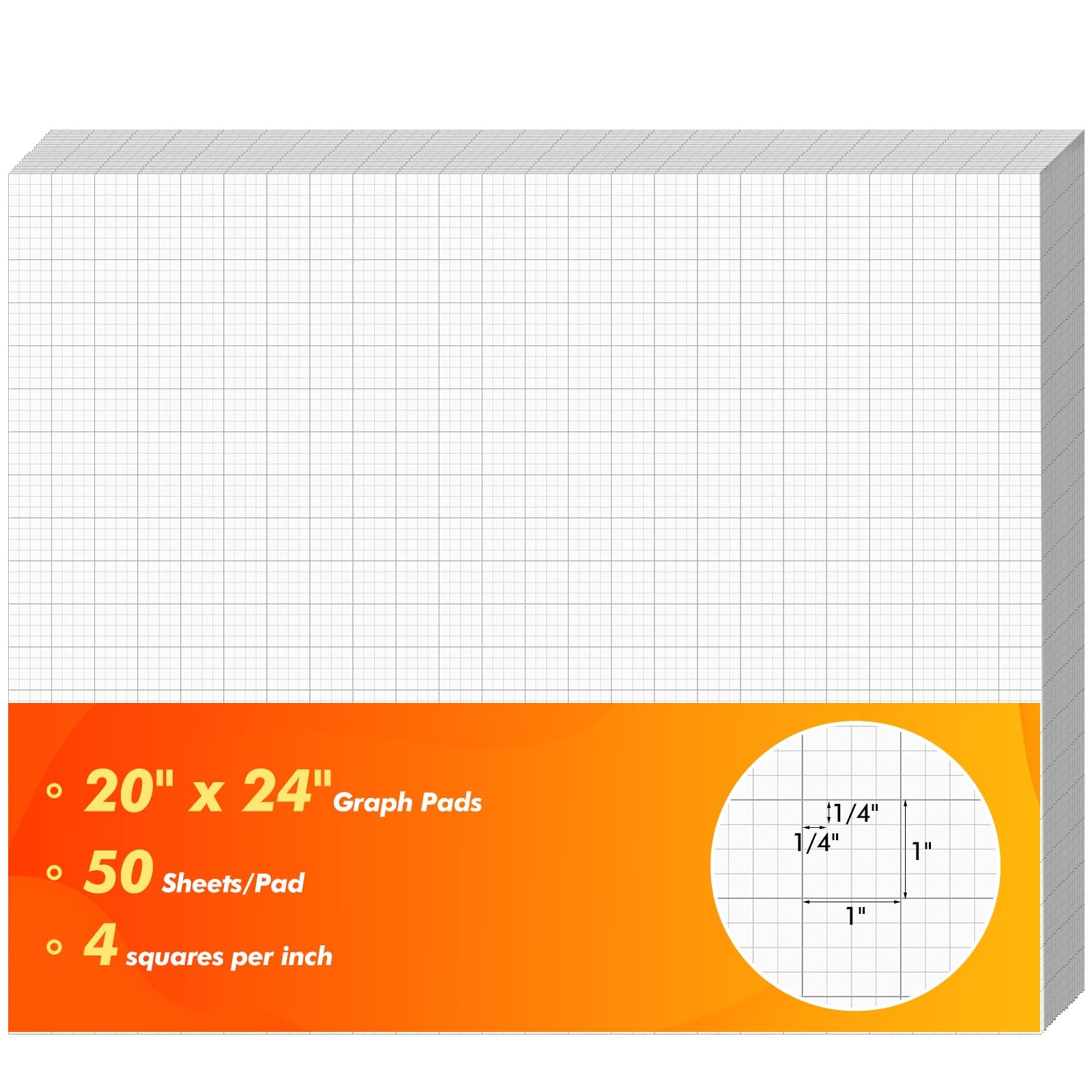 Amazon Watersay 50 Sheet Large Graph Paper Pad 20 X 24 Giant Graph Paper 1 And 1 4 Ruled Grid Paper 200gsm For Precise Notetaking Engineer Architect Designer Sketching Building Plan Drafting  Amazon Watersay 50 Sheet Large Graph Paper Pad 20 X 24 Giant Graph Paper 1 And 1 4 Ruled Grid Paper 200gsm For Precise Notetaking Engineer Architect Designer Sketching Building Plan Drafting