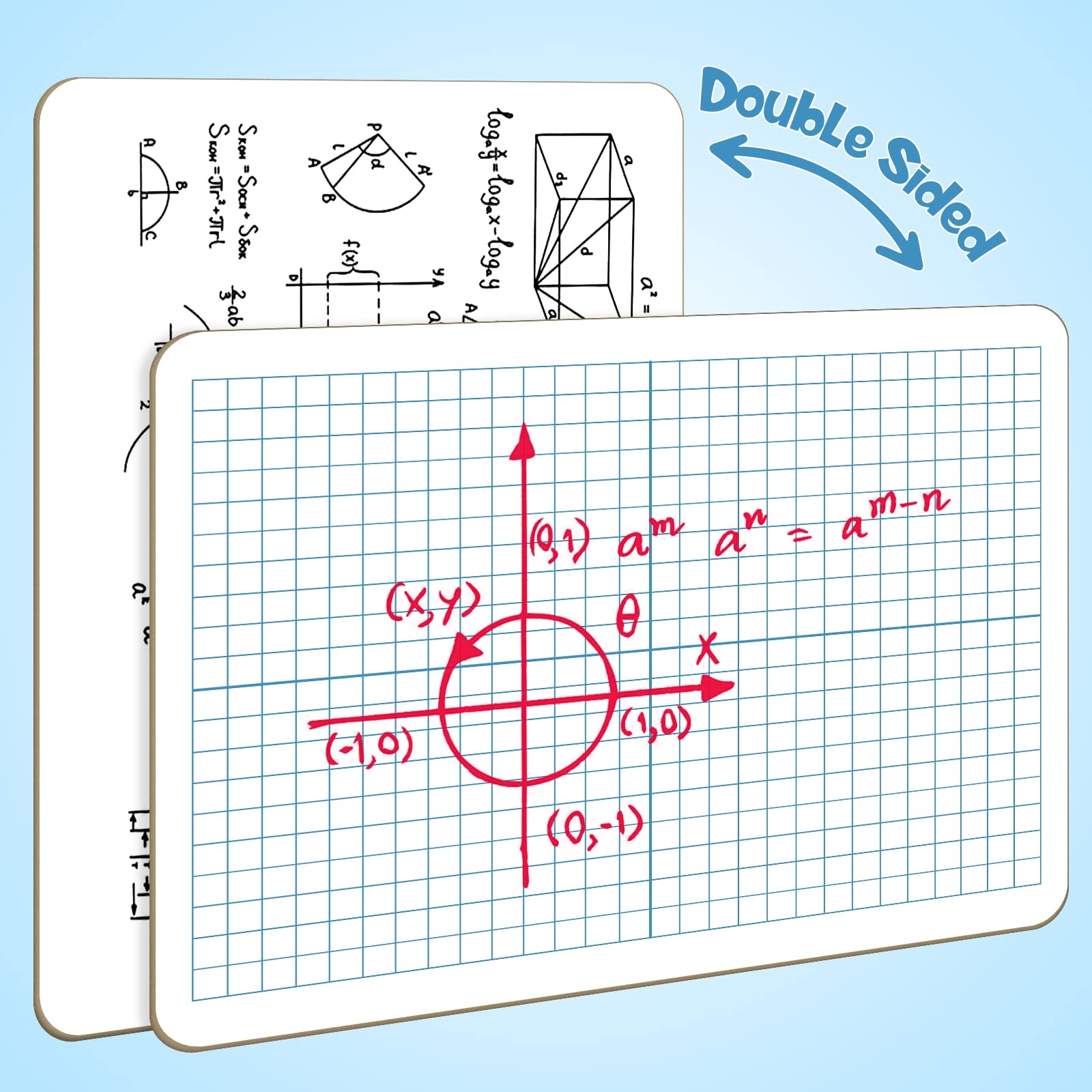 Amazon XY Axis Graph Dry Erase Board 9 X 12 Double Sided Coordinate Grid Whiteboard Math Manipulatives For Students Classroom And Home Small Dry Erase White Board Office Products