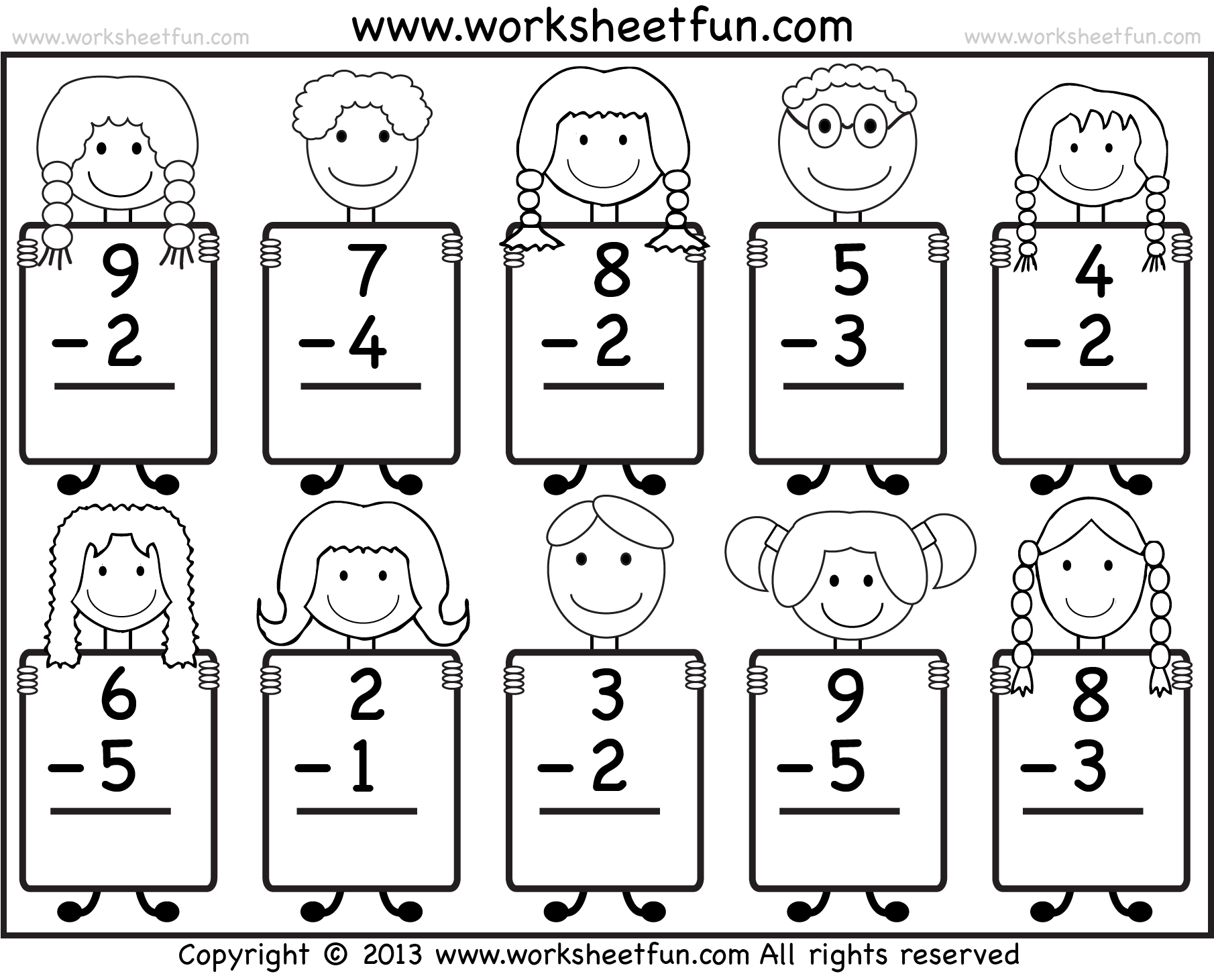Beginner Subtraction 10 Kindergarten Subtraction Worksheets FREE Printable Worksheets Worksheetfun