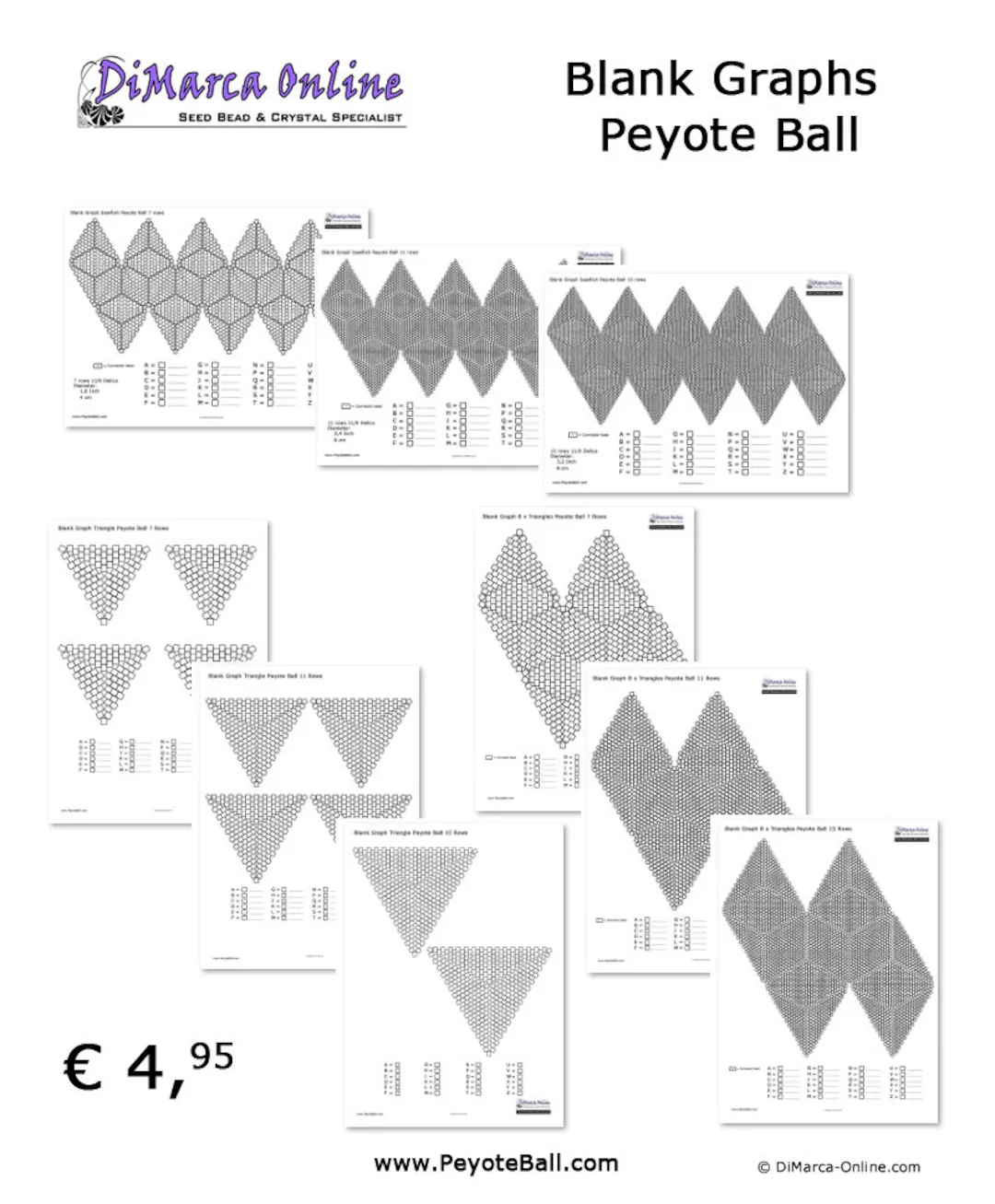 Blank Graphs PEYOTE BALL Etsy