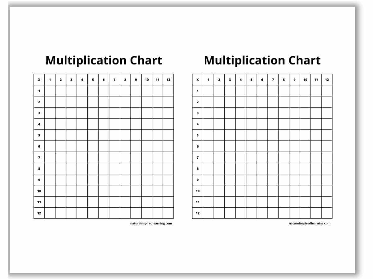 Printable Multiplication Graph Paper