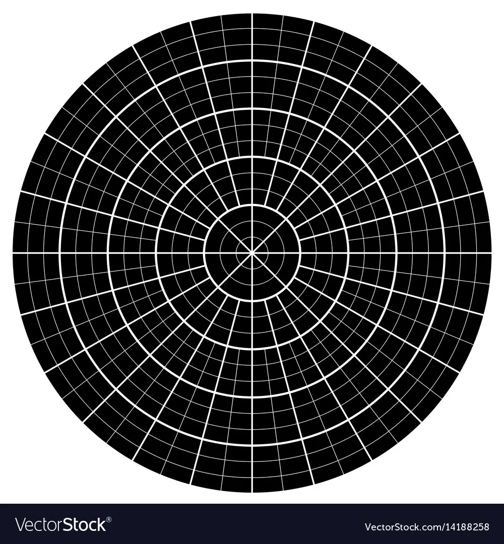 Polar Graph Paper Vector