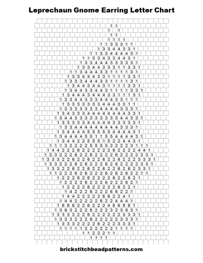 Brick Stitch Bead Patterns Journal Free Leprechaun Gnome Earring Brick Stitch Seed Bead Pattern No 554