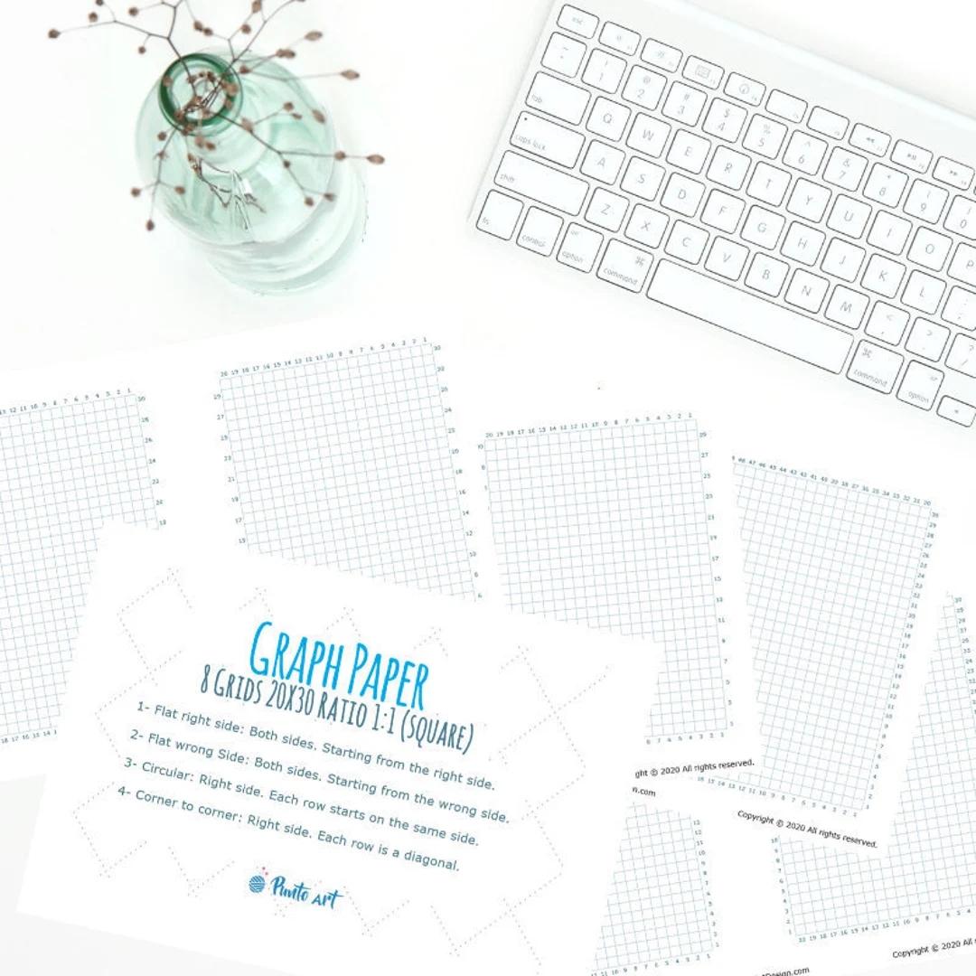 C2C Pattern Design Graph Paper Printable Grid Paper For Knitting And Crochet 20x30 Graphgan Printable Cross Stitch Etsy