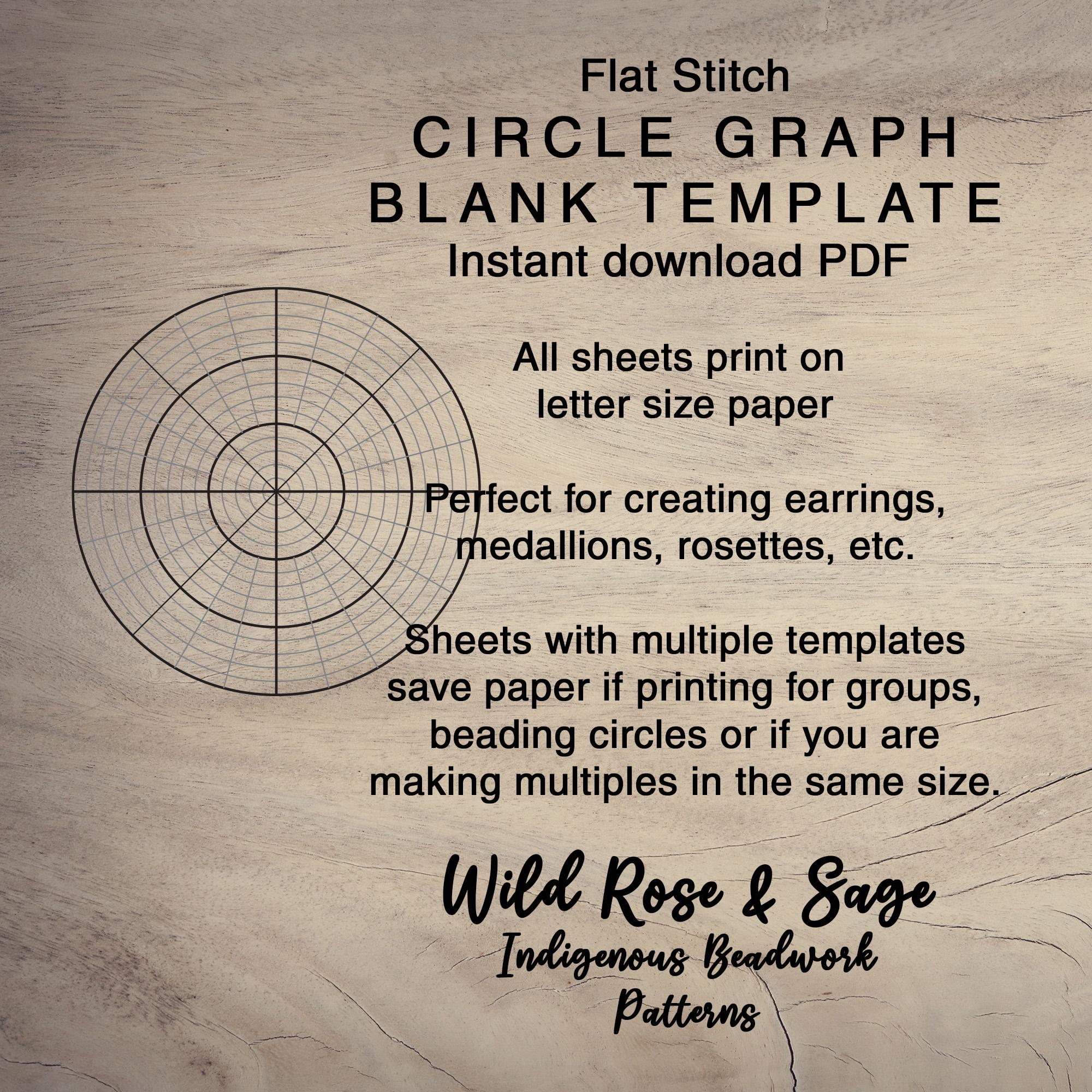 Printable Beaded Medallion Graph Paper