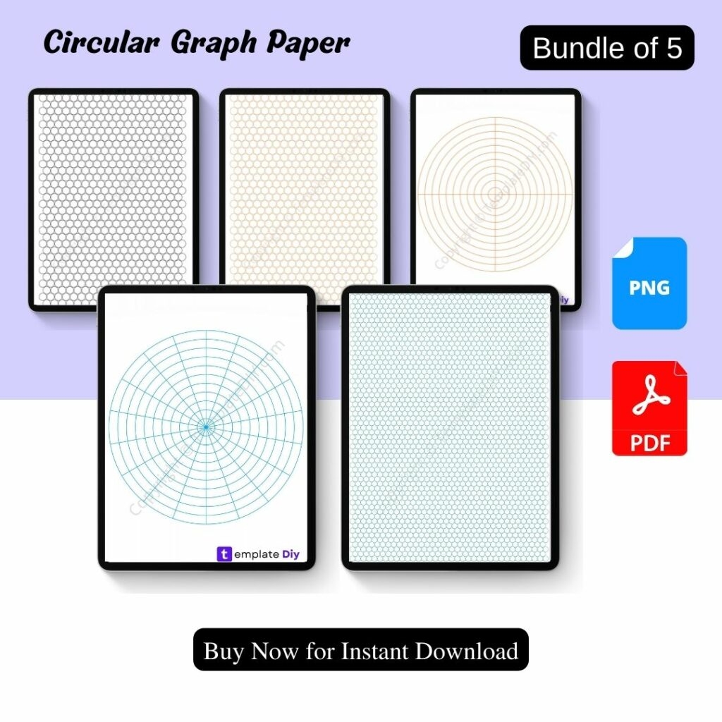 Circular Graph Paper Circle Grid Paper Template In PDF