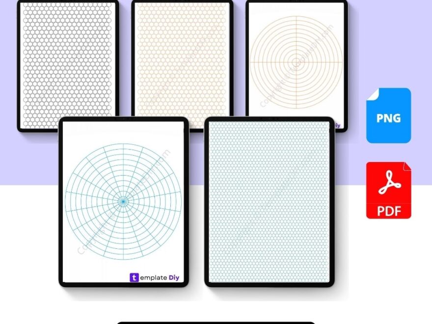 Circular Graph Paper Circle Grid Paper Template In PDF