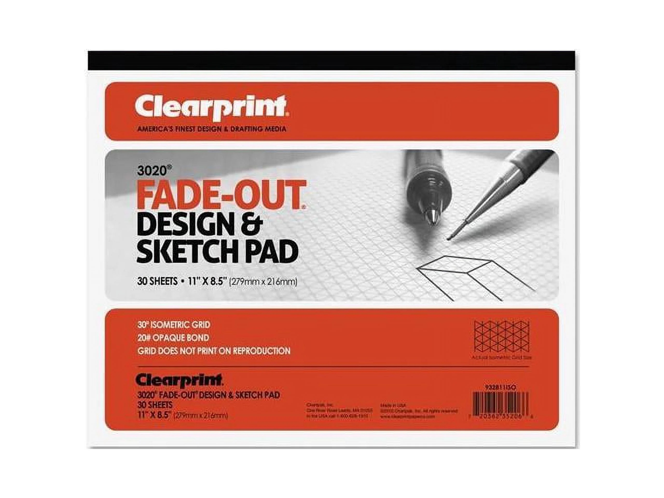 Clearprint Isometric Grid Paper 8 50 X 11 Graph Paper White 30 Sheets Walmart Business Supplies
